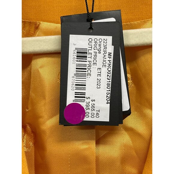 New Maje Size Large Cutout Orange Blazer Dress NWT - Picture 6 of 9